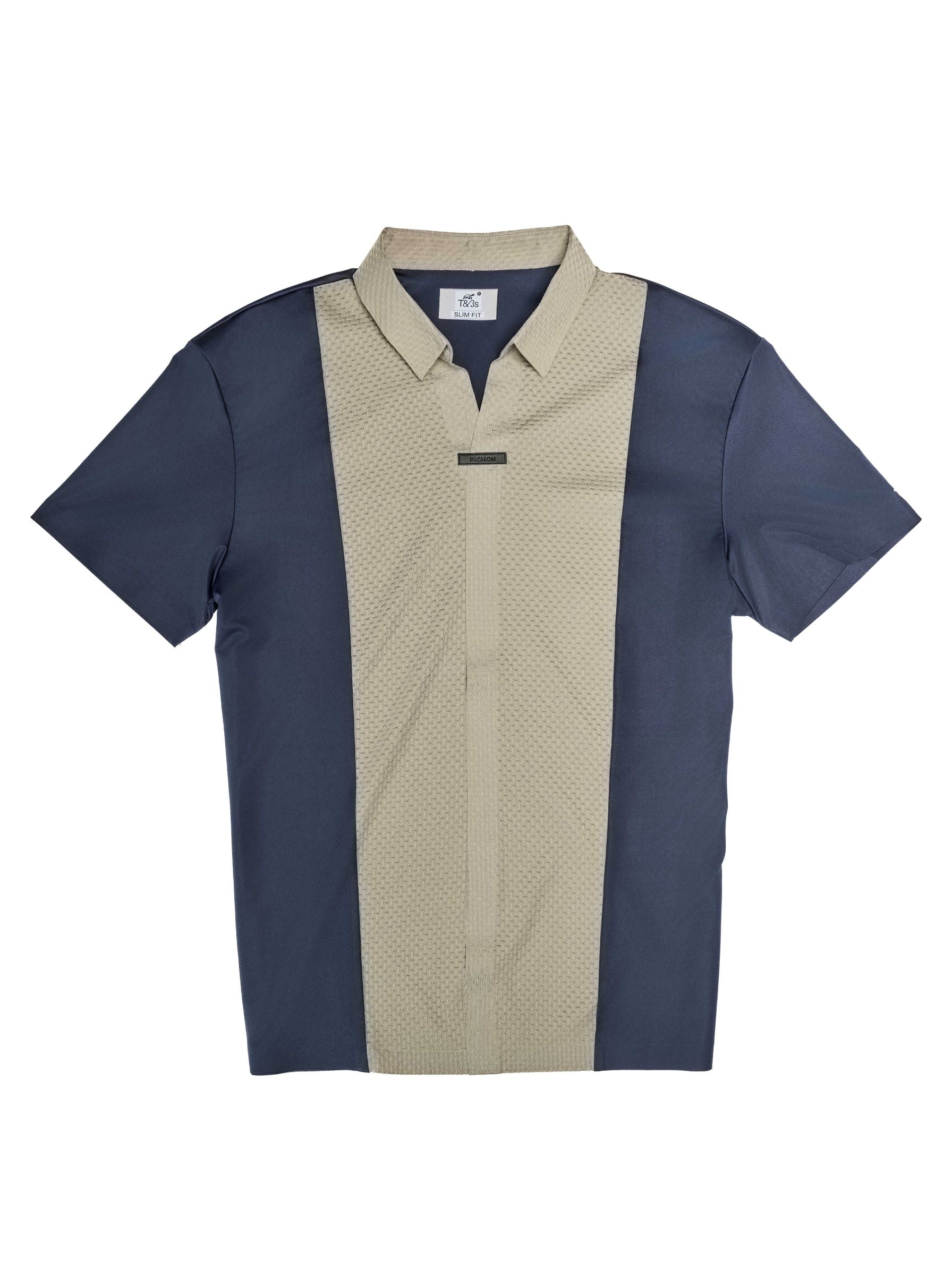 T&3s AeroFlex Contrast Performance Polo - Blue