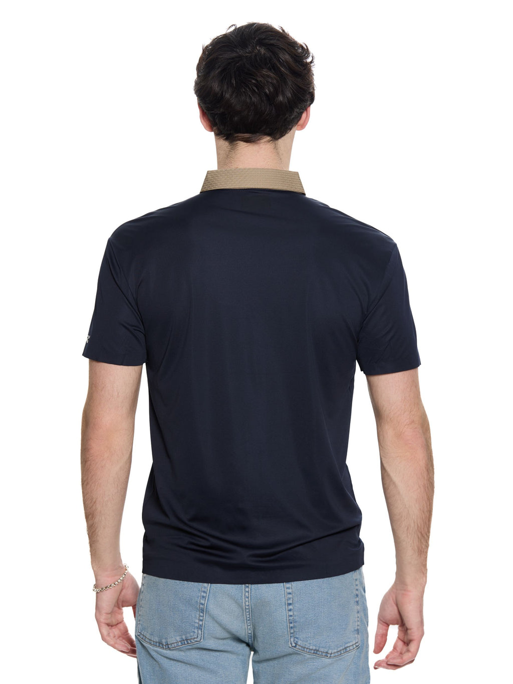 T&3s AeroFlex Contrast Performance Polo - Blue