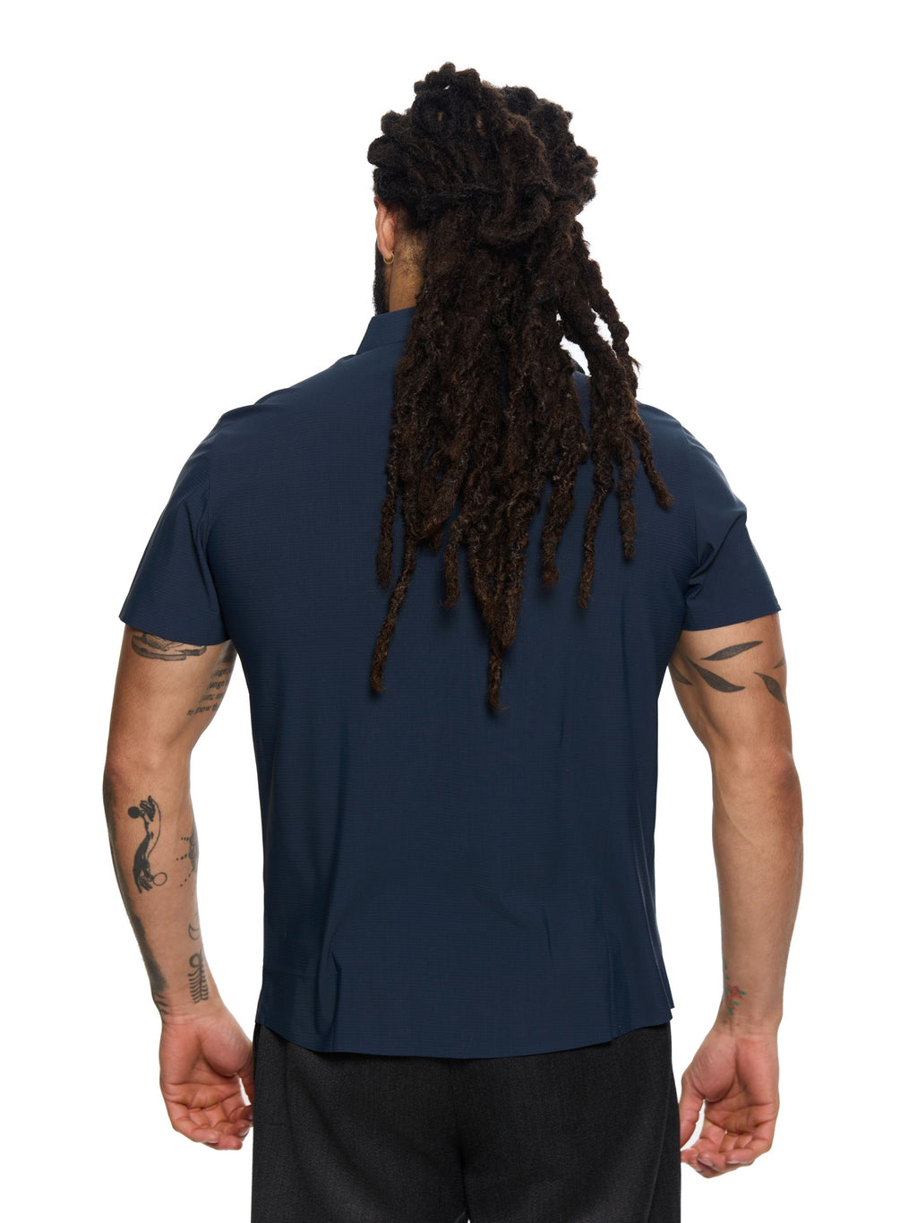 T&3s AeroFlex Performance Stretch Shirt – Navy Blue