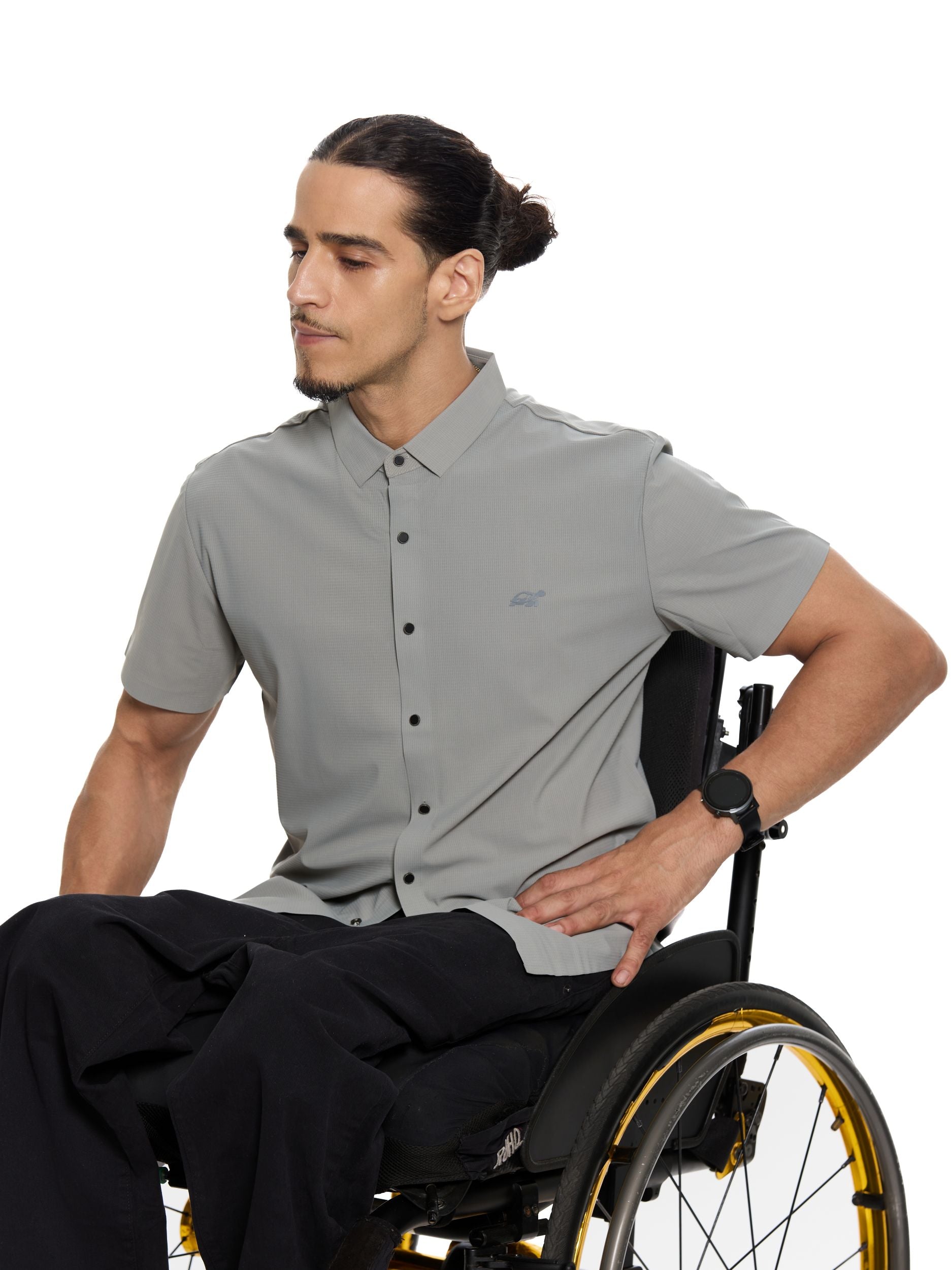 T&3s AeroFlex Performance Stretch Shirt – Stone Gray