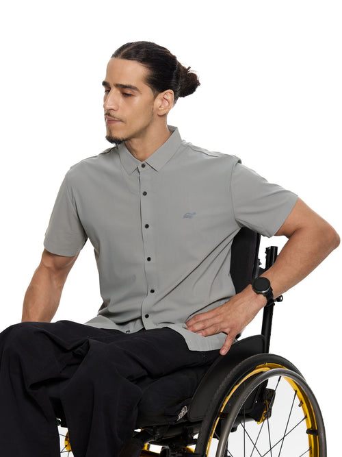 T&3s AeroFlex Performance Stretch Shirt – Stone Gray