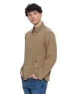 T&3s AeroFlex Performance Zip Jacket - Khaki Brown