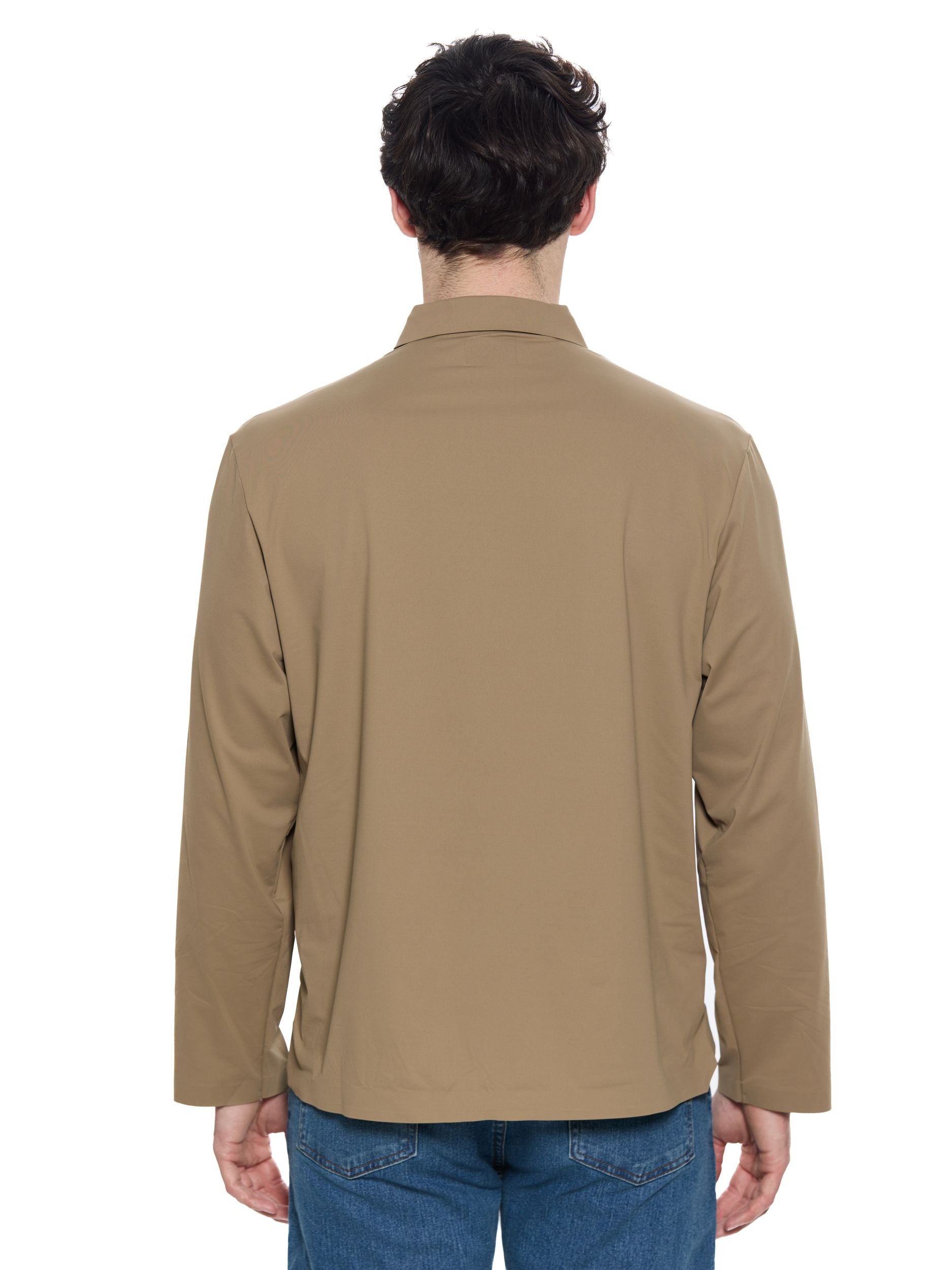 T&3s AeroFlex Performance Zip Jacket - Khaki Brown