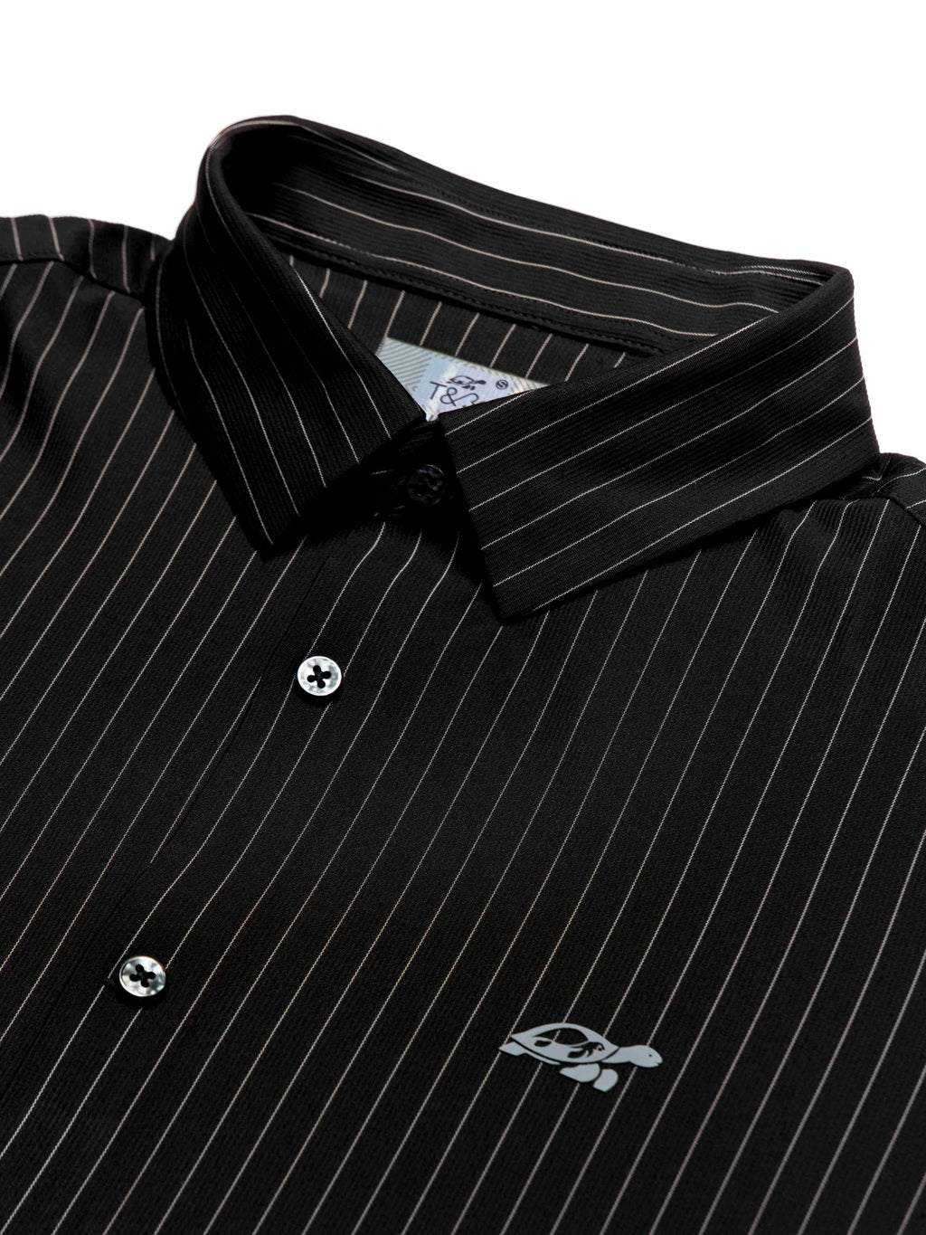 T&3s AeroFlex Pinstripe Performance Shirt - Black