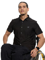T&3s AeroFlex Pinstripe Performance Shirt - Black