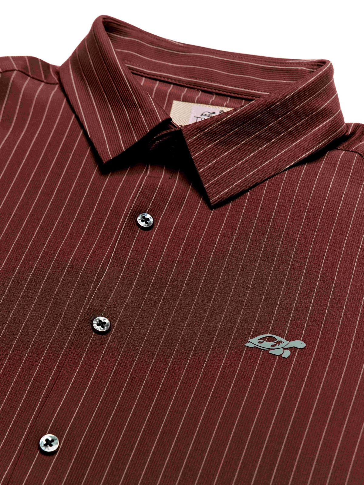 T&3s AeroFlex Pinstripe Performance Shirt - Maroon