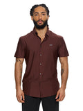 T&3s AeroFlex Pinstripe Performance Shirt - Maroon