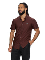 T&3s AeroFlex Pinstripe Performance Shirt - Maroon
