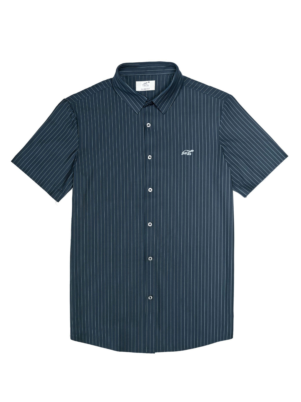 T&3s AeroFlex Pinstripe Performance Shirt - Navy Blue