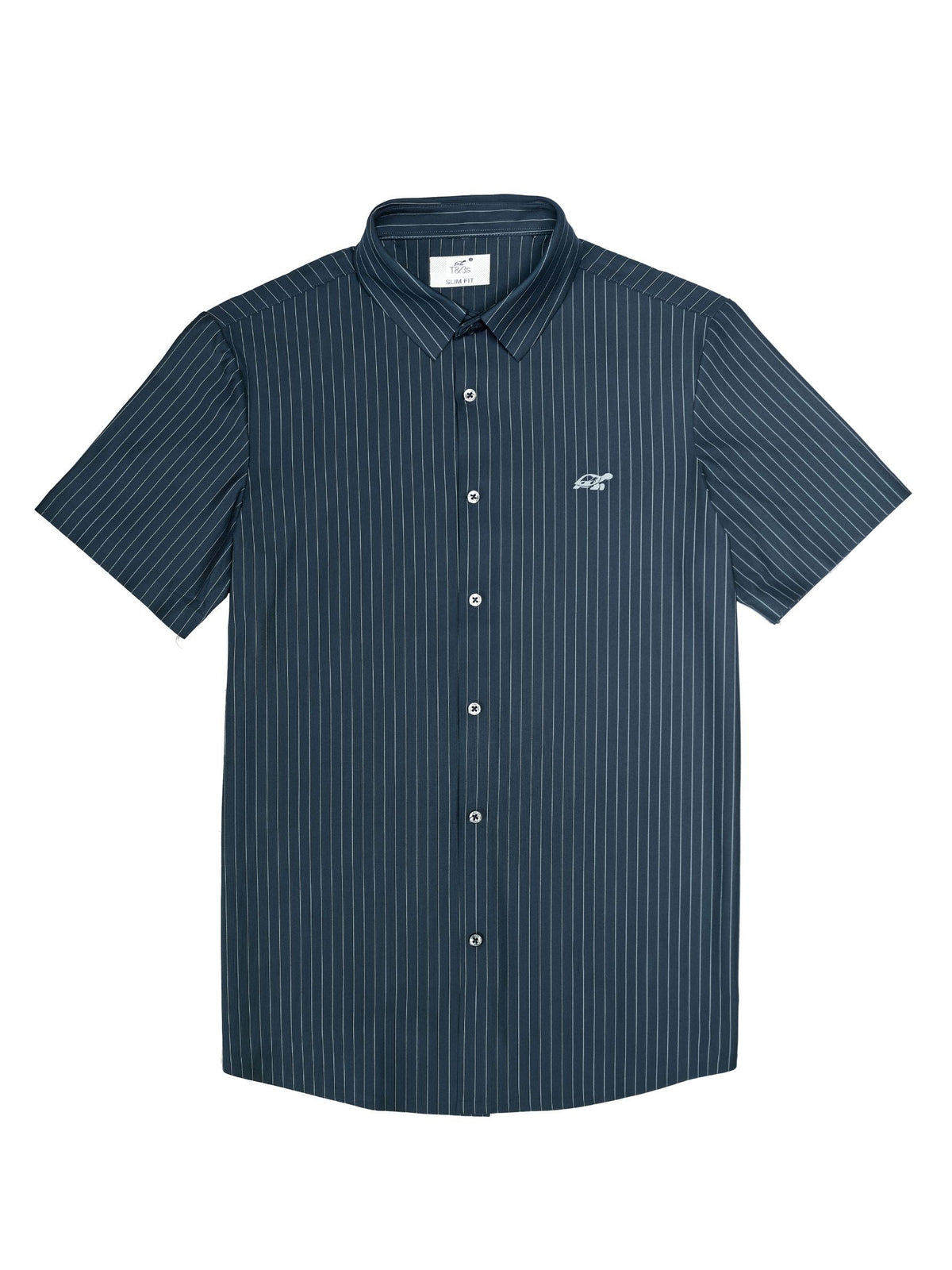 T&3s AeroFlex Pinstripe Performance Shirt - Navy Blue
