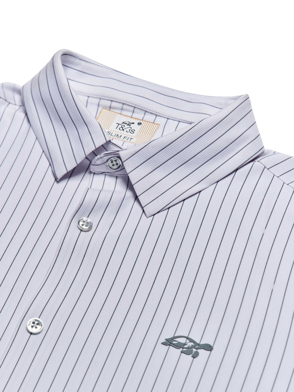T&3s AeroFlex Pinstripe Performance Shirt - White