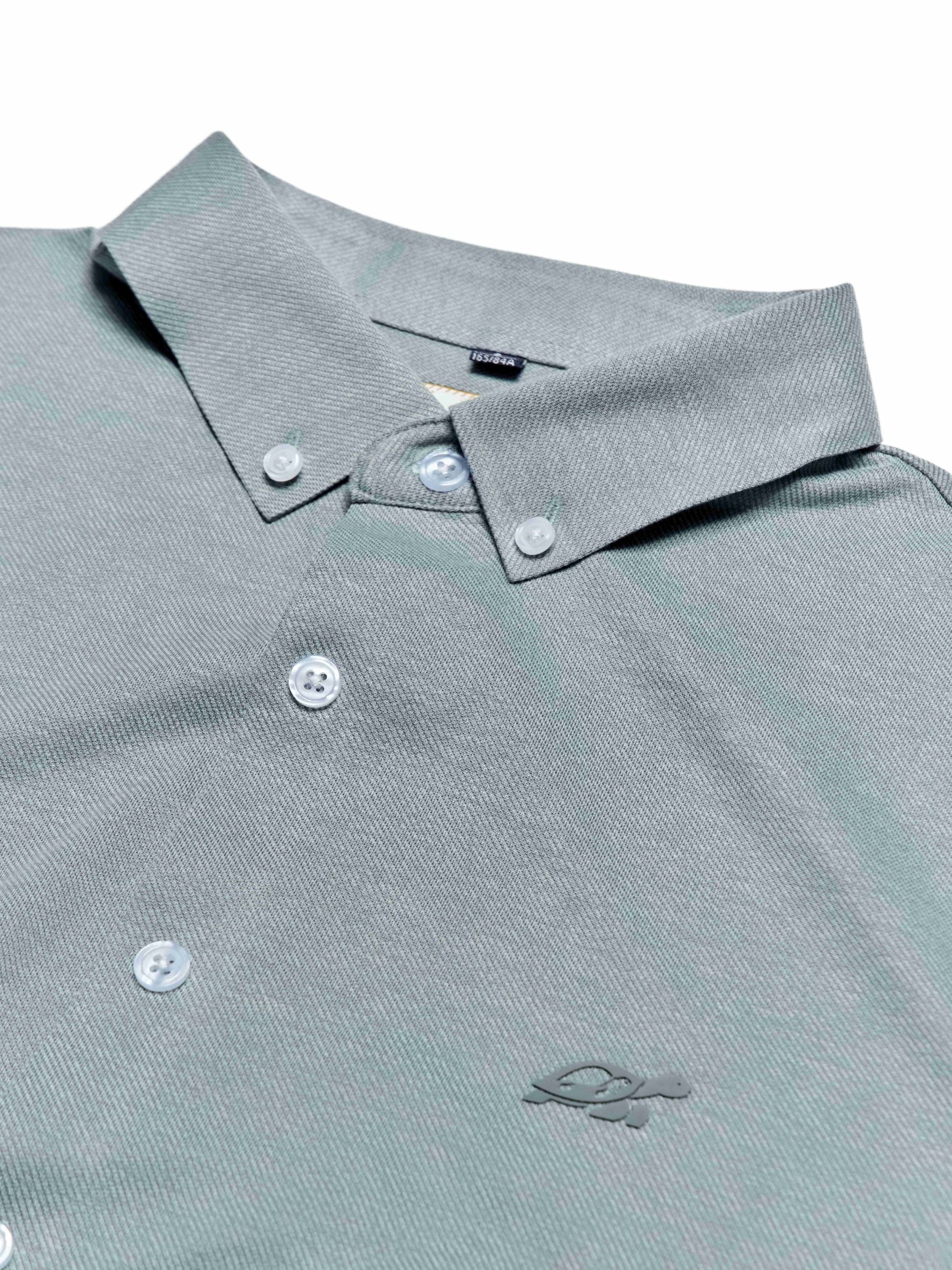 T&3s AeroFlex Sky Stretch Dress Shirt - Heather Grey