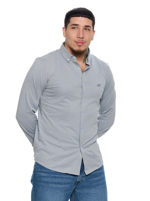 T&3s AeroFlex Sky Stretch Dress Shirt - Heather Grey