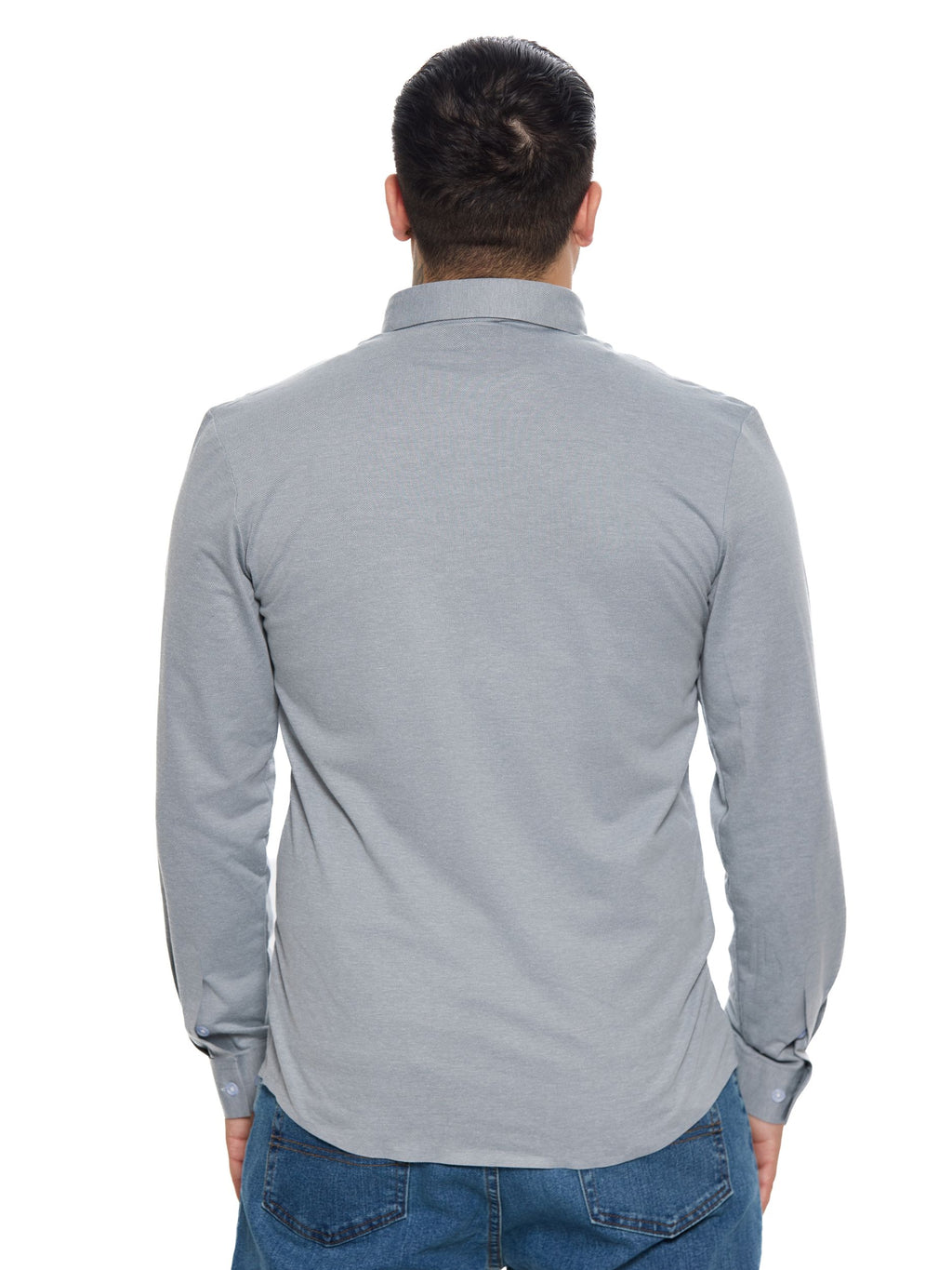 T&3s AeroFlex Sky Stretch Dress Shirt - Heather Grey