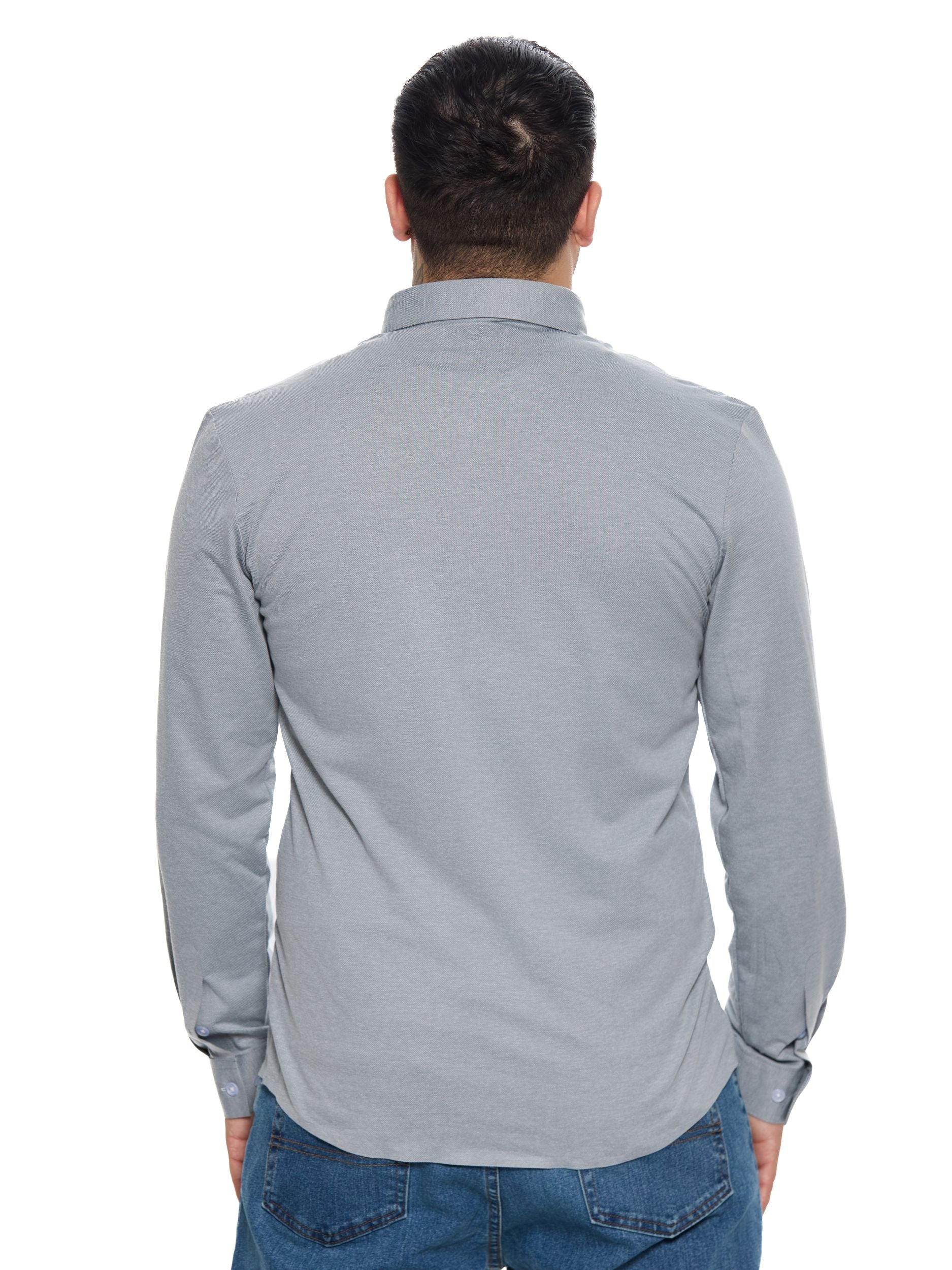 T&3s AeroFlex Sky Stretch Dress Shirt - Heather Grey