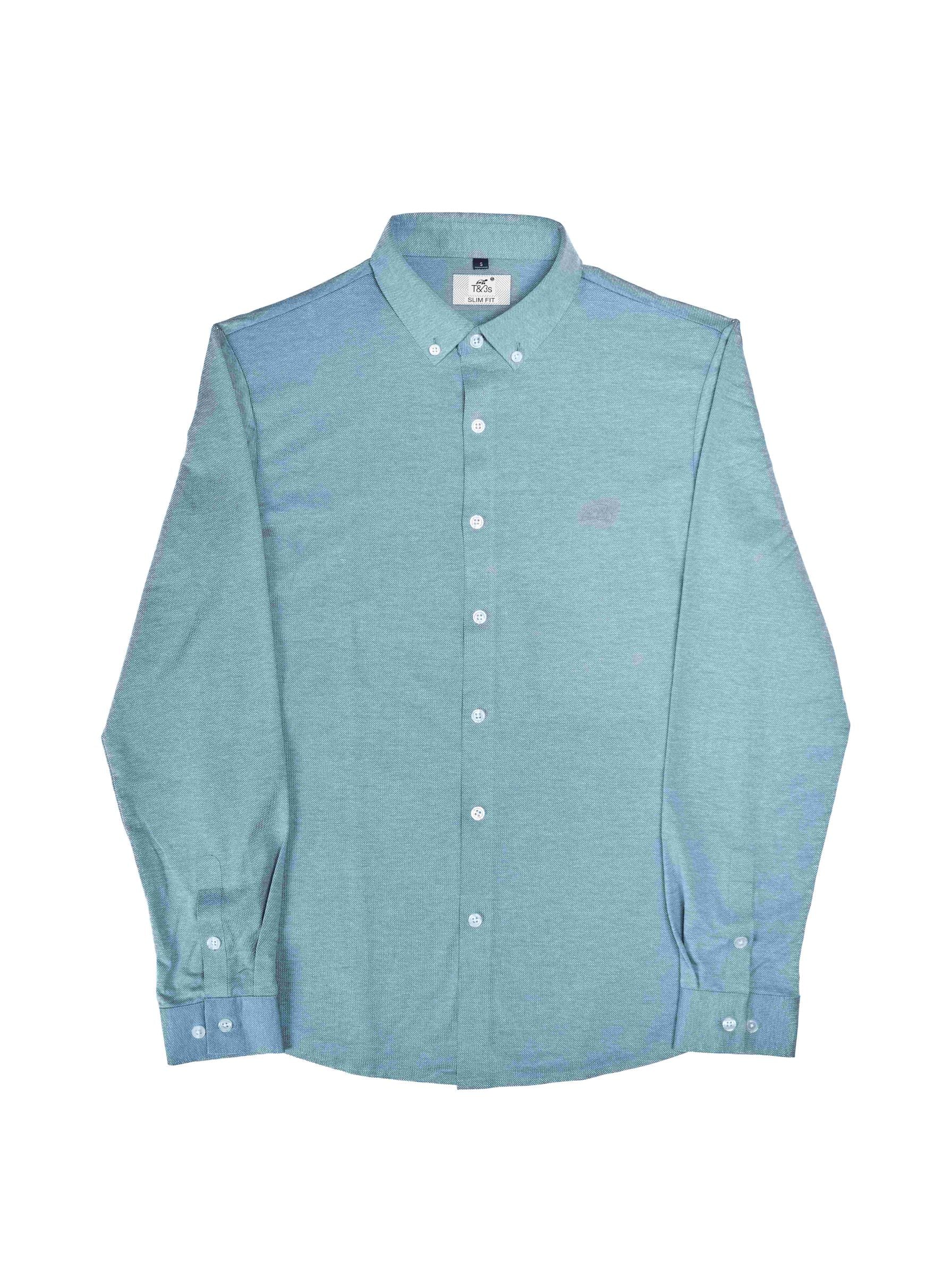 T&3s AeroFlex Sky Stretch Dress Shirt - Sea foam Green
