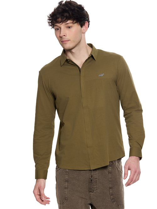 T&3s AeroFlex Zip Performance Shirt - Army Green