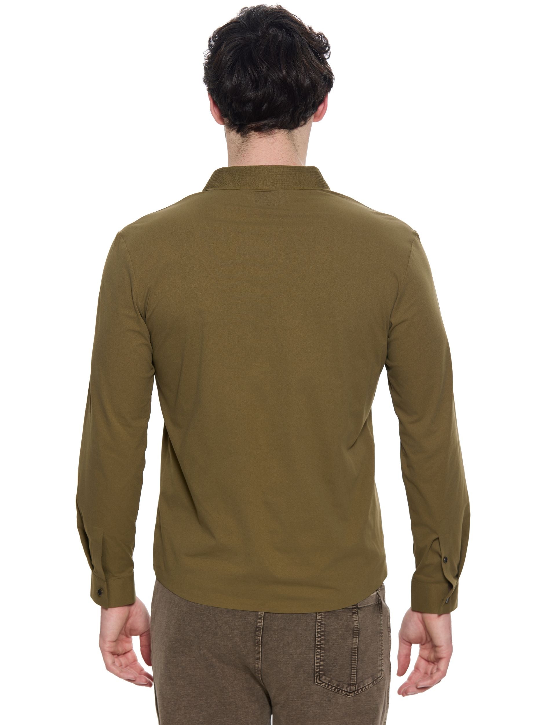 T&3s AeroFlex Zip Performance Shirt - Army Green