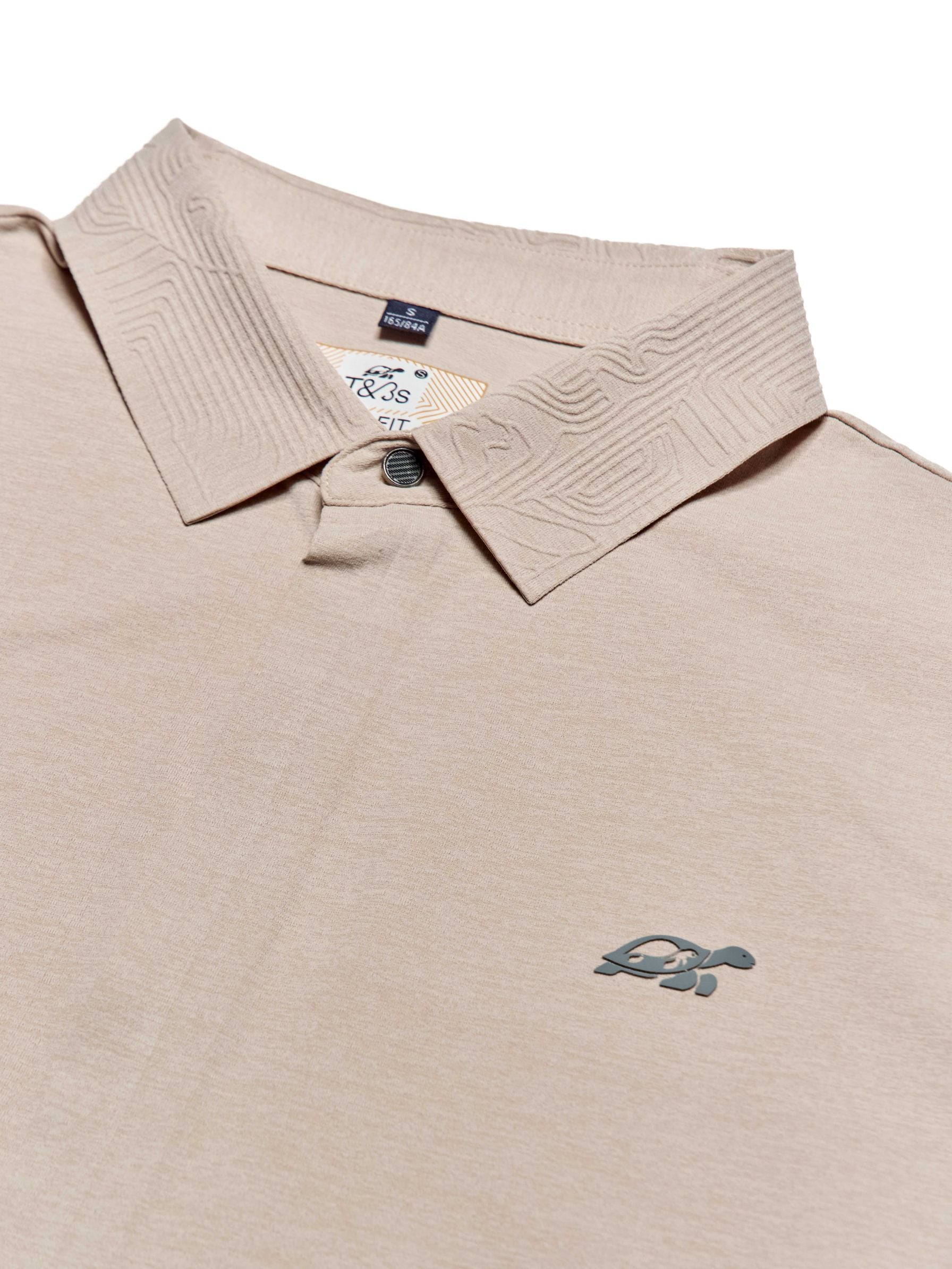 T&3s AeroFlex Zip Performance Shirt - Beige