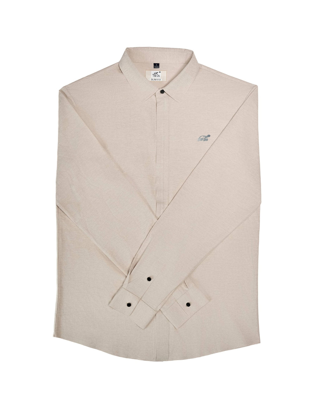 T&3s AeroFlex Zip Performance Shirt - Beige