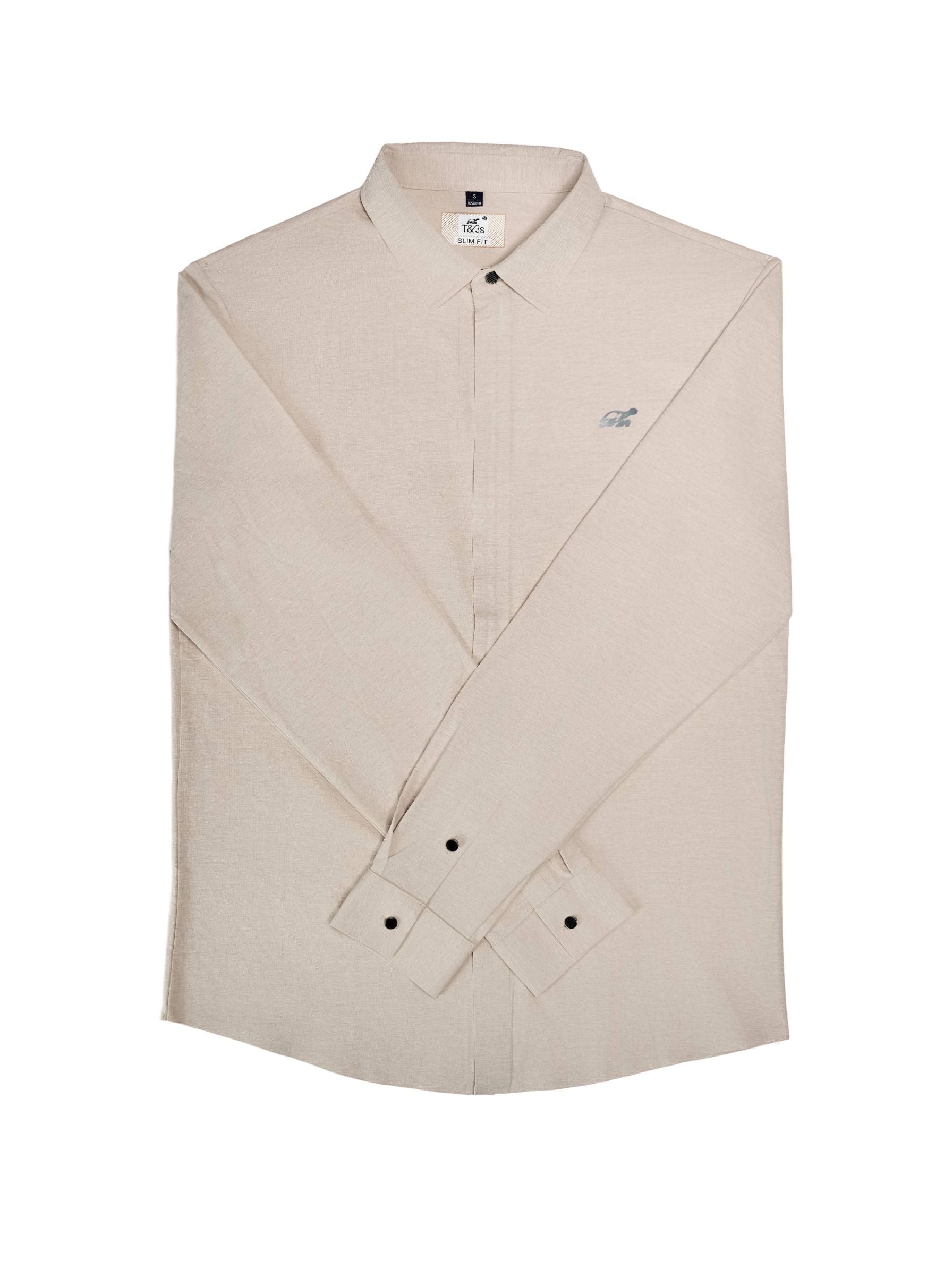 T&3s AeroFlex Zip Performance Shirt - Beige
