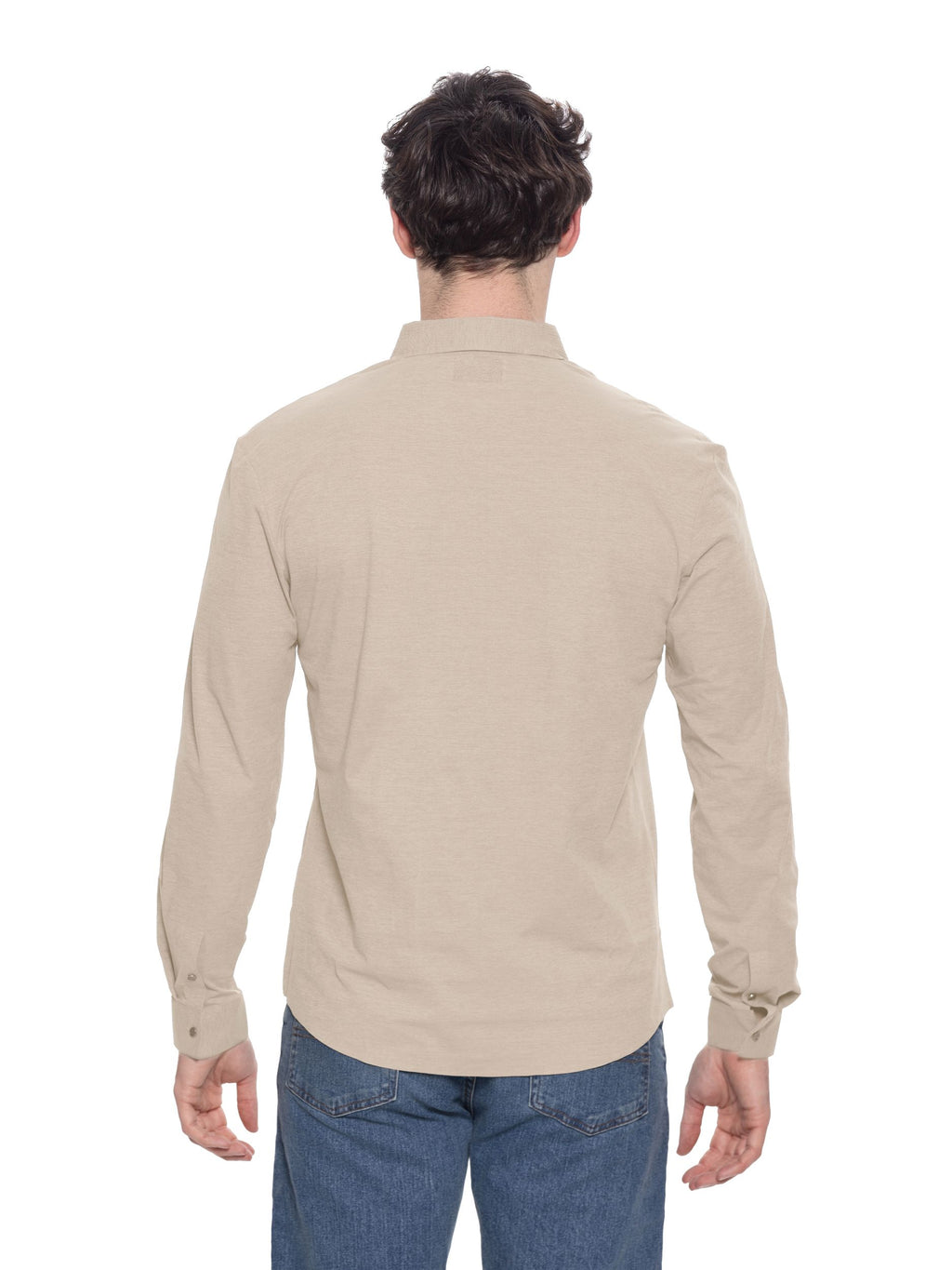 T&3s AeroFlex Zip Performance Shirt - Beige