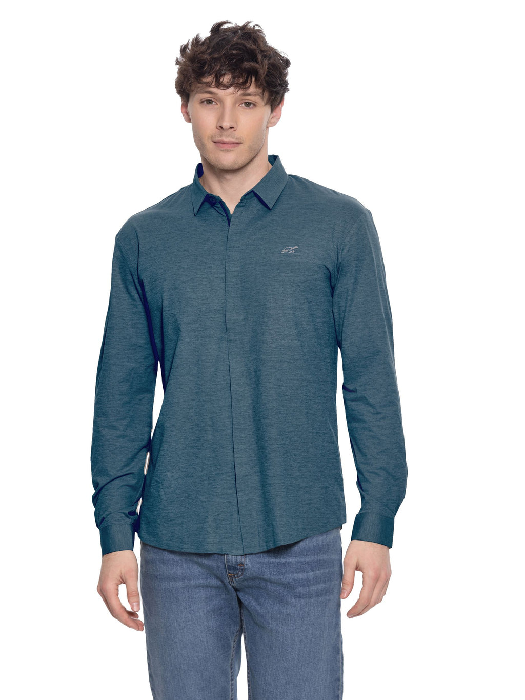 T&3s AeroFlex Zip Performance Shirt - Indigo