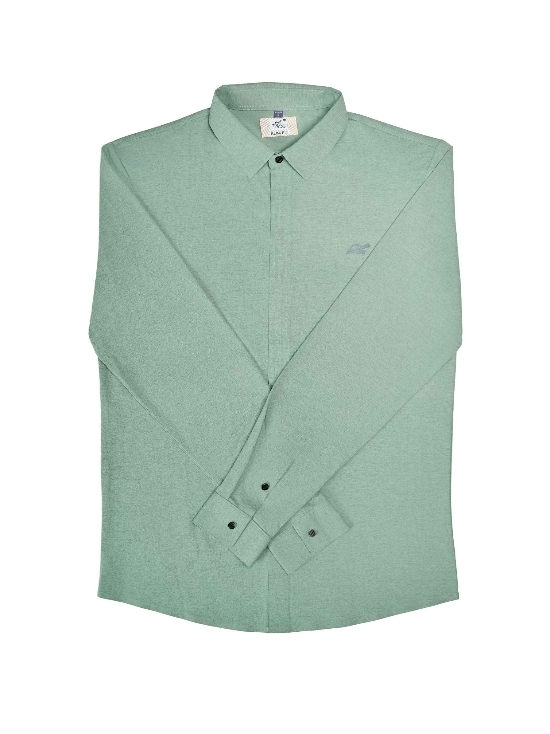 T&3s AeroFlex Zip Performance Shirt - Mint Sage
