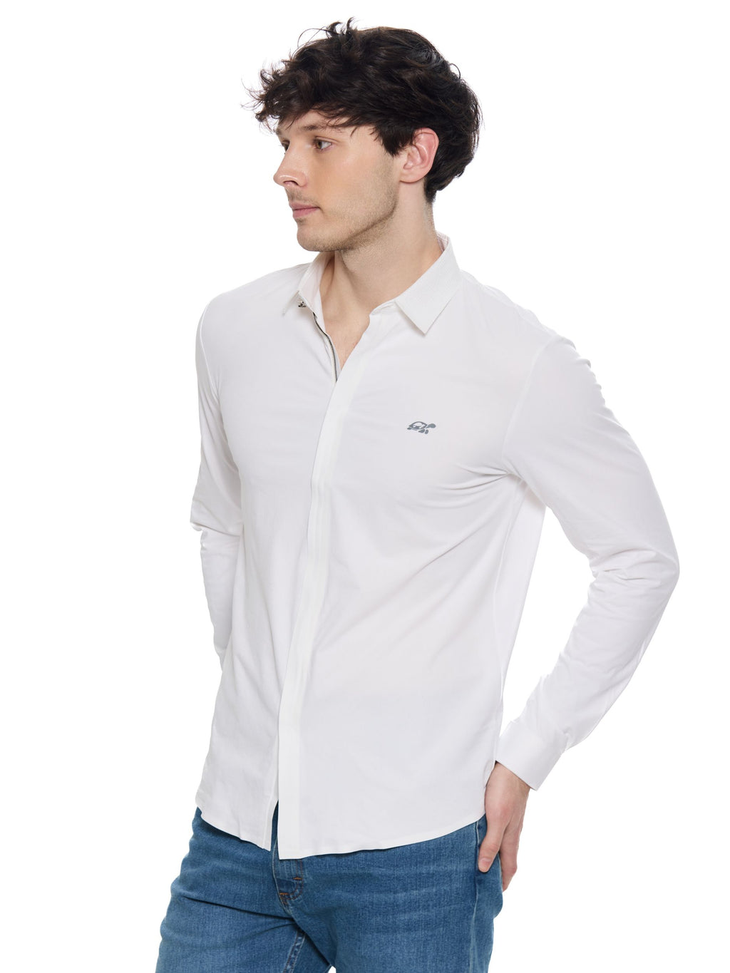 T&3s AeroFlex Zip Performance Shirt - Soft Cream