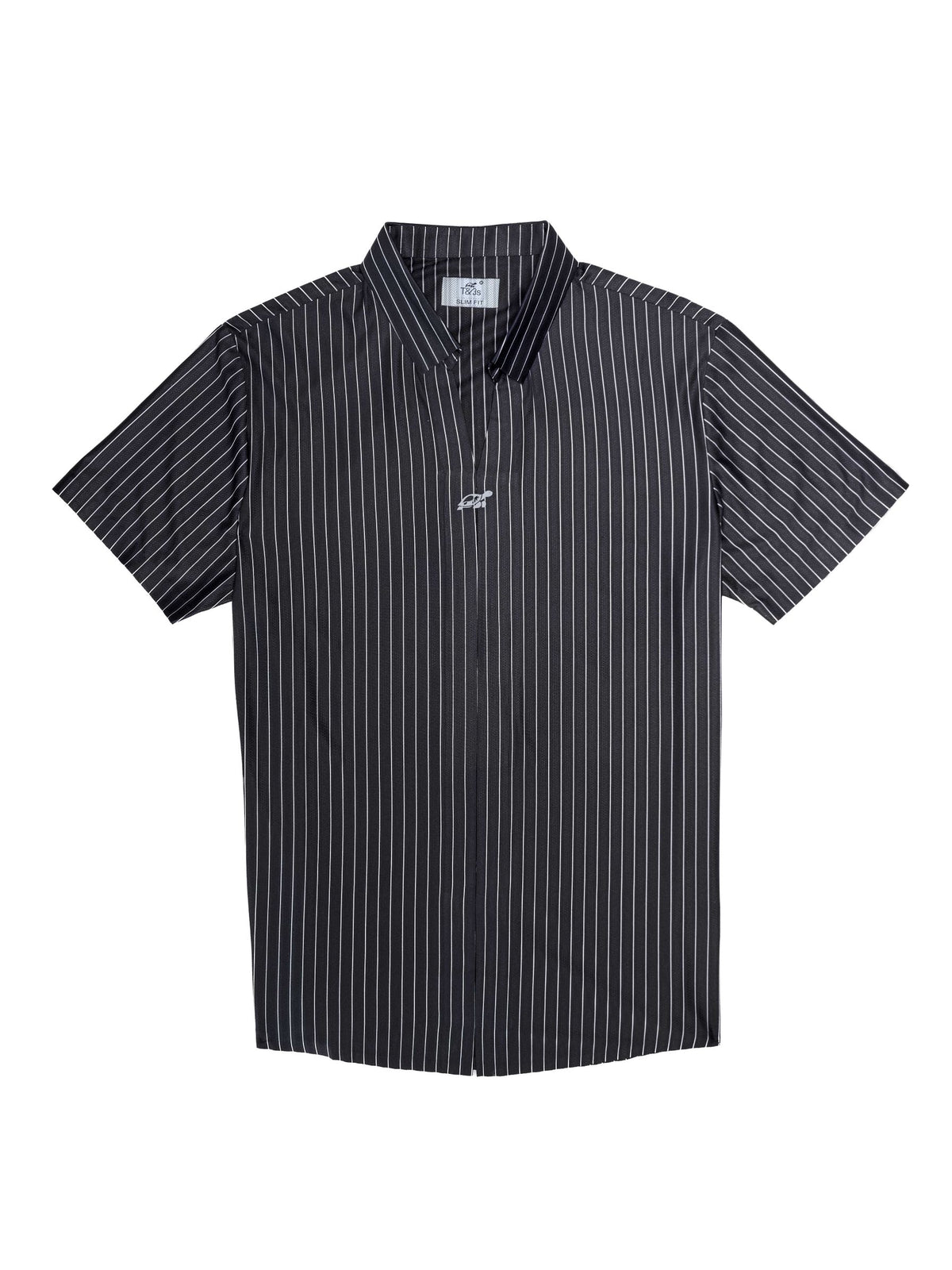T&3s AeroStripe Premium Stretch Golf & Casual Polo - Black