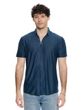 T&3s AeroStripe Premium Stretch Golf & Casual Polo - Blue