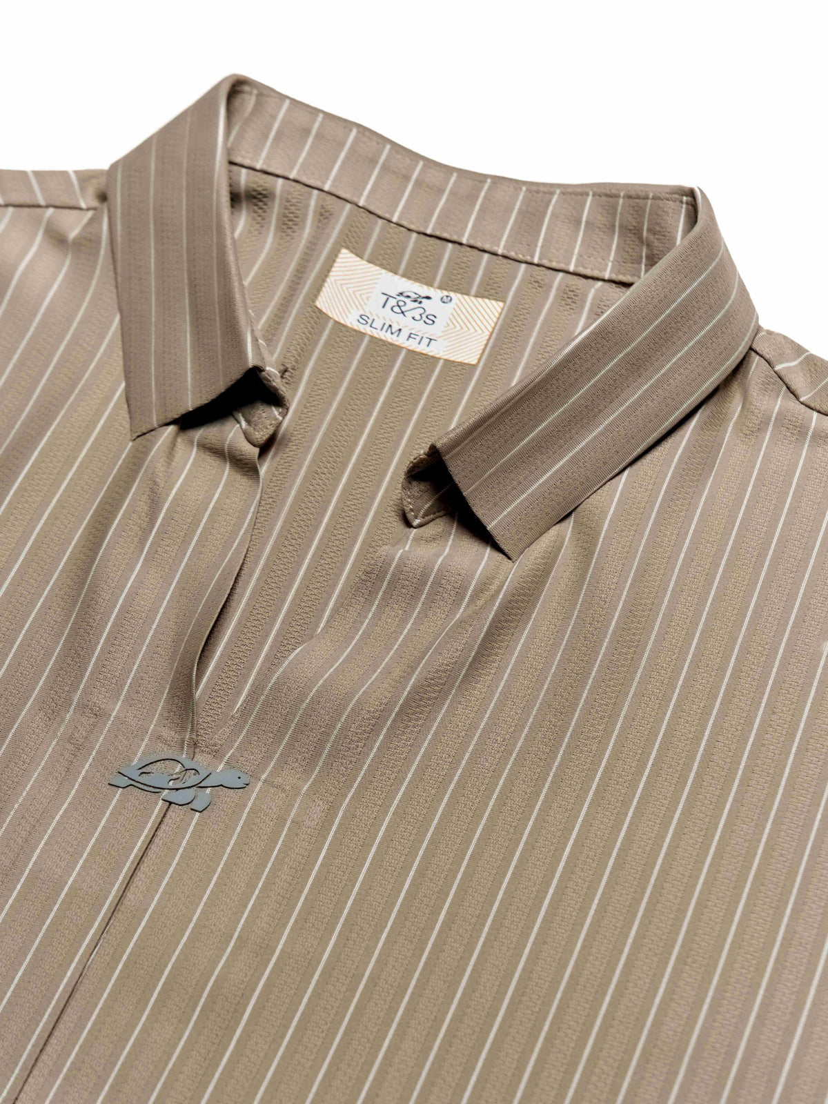 T&3s AeroStripe Premium Stretch Golf & Casual Polo - Desert Mirage