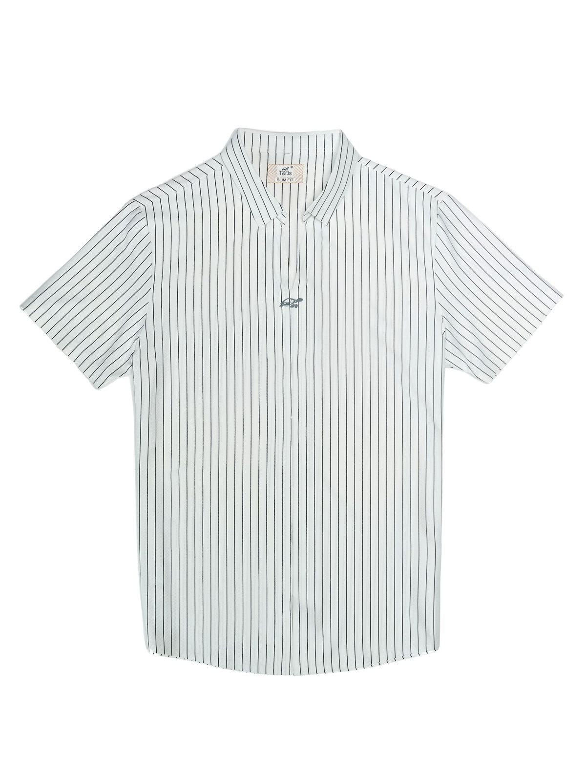 T&3s AeroStripe Premium Stretch Golf & Casual Polo - White
