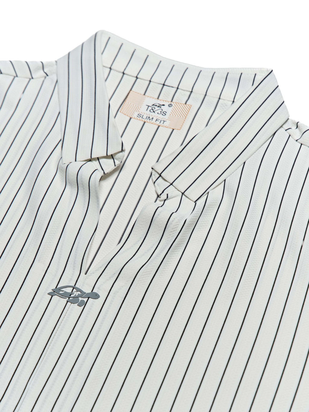 T&3s AeroStripe Premium Stretch Golf & Casual Polo - White