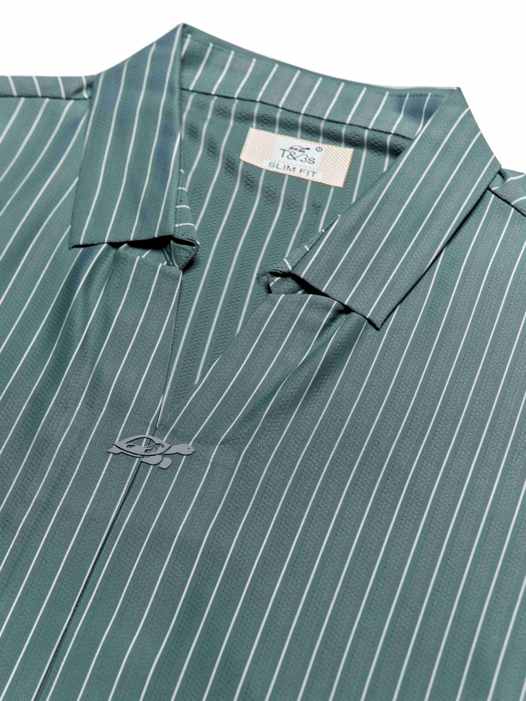 T&3s AeroStripe Premium Stretch Golf & Casual Polo - olive green