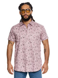 T&3s Azure Bloom Cuban Collar Viscose Shirt - Heather Pink