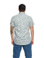 T&3s Azure Bloom Cuban Collar Viscose Shirt - Sage Mint