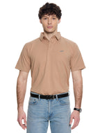 T&3s Cotton Polo – Water-Repellent Performance Polo T- Shirt -  Beige