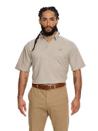 T&3s Cotton Polo – Water-Repellent Performance Polo T- Shirt -  Light Khaki