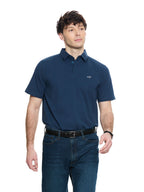 T&3s Cotton Polo – Water-Repellent Performance Polo T- Shirt - Navy Blue