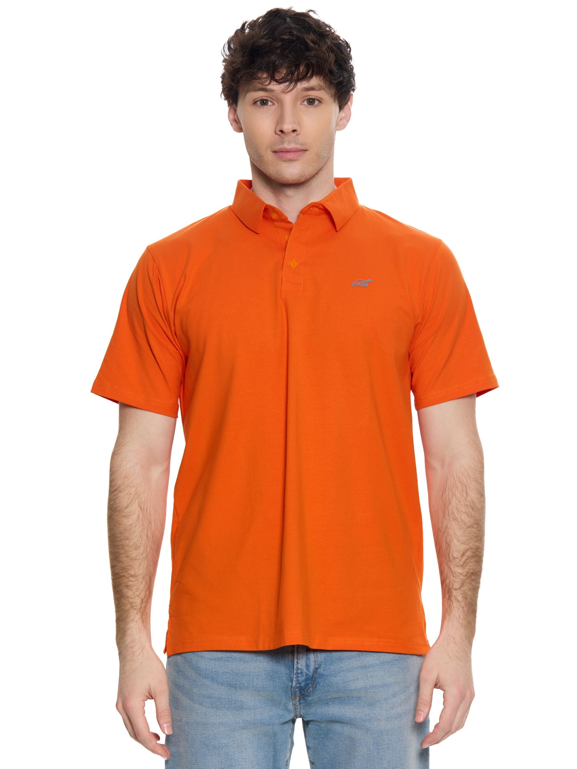T&3s Cotton Polo – Water-Repellent Performance Polo T- Shirt -  Orange