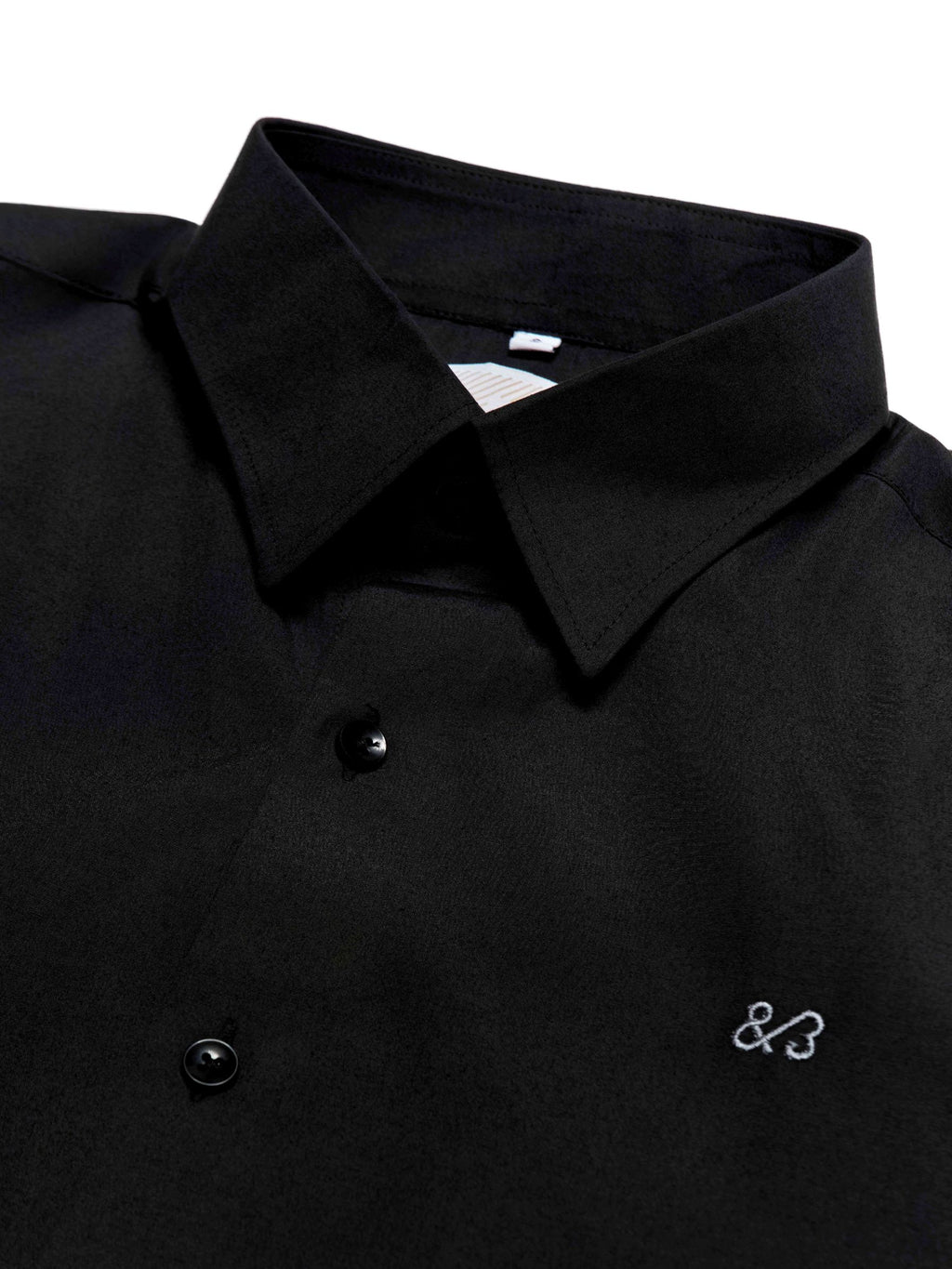 T&3s Essential Button-Down shirt - Black
