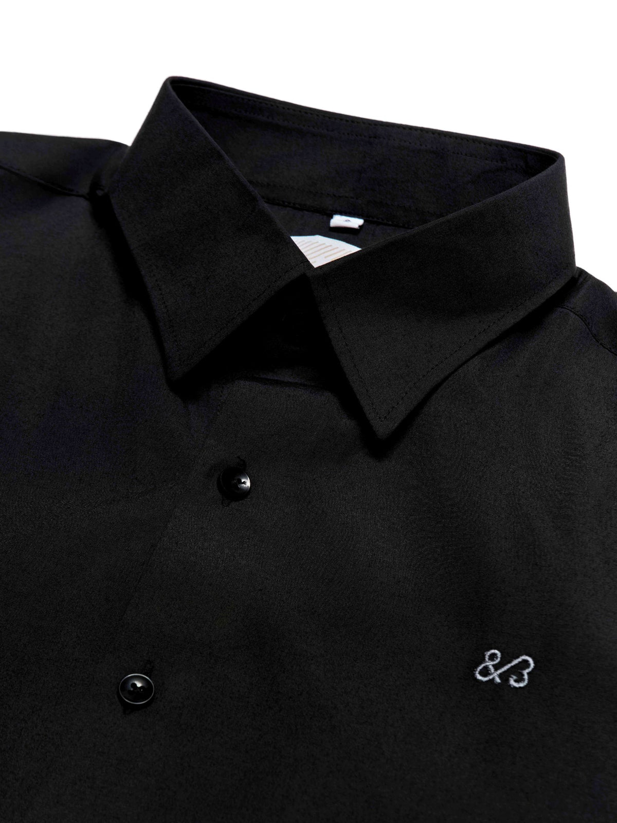 T&3s Essential Button-Down shirt - Black