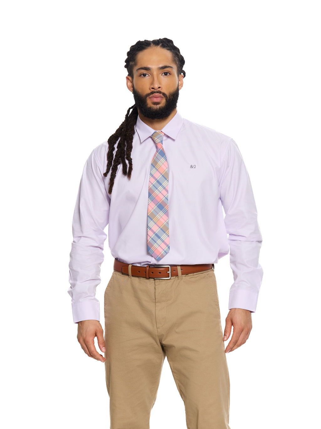 T&3s Essential Button-Down shirt- Lavender