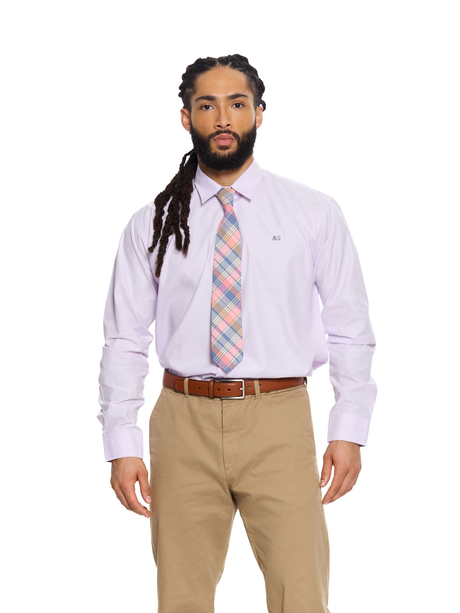 T&3s Essential Button-Down shirt- Lavender