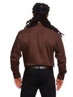T&3s Executive Cotton Shirt - Coffee Brown