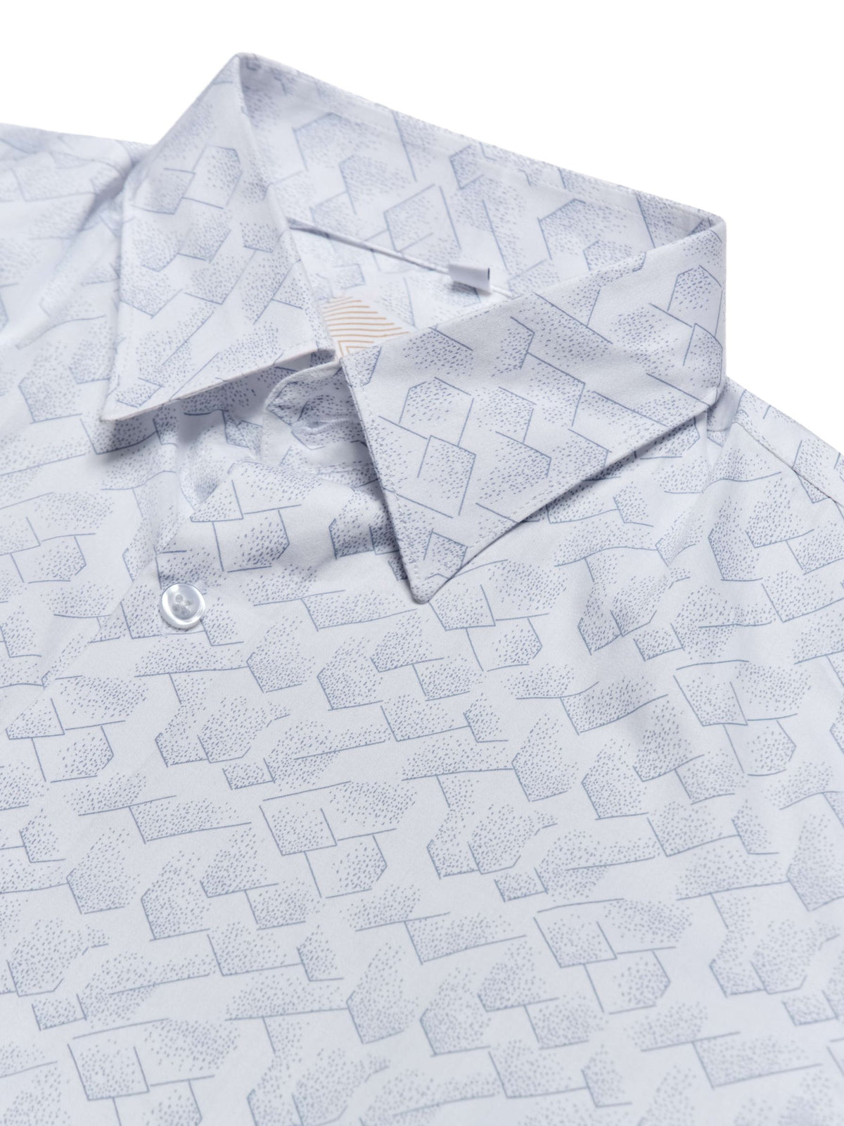 T&3s Giza Frost Geo Cotton Shirt - Blue