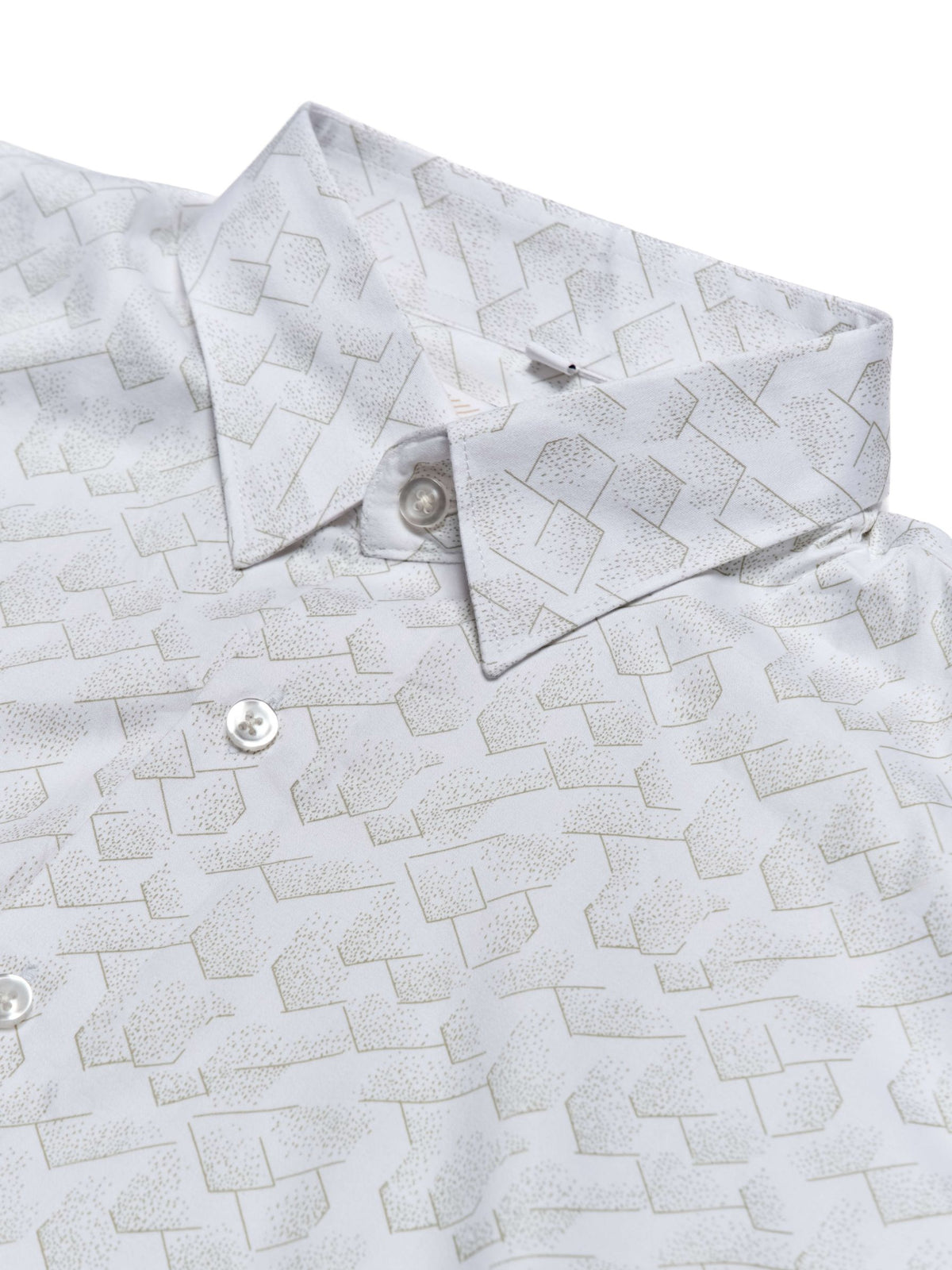 T&3s Giza Frost Geo Cotton Shirt - Golden