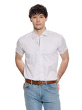 T&3s Giza Frost Geo Cotton Shirt - Golden