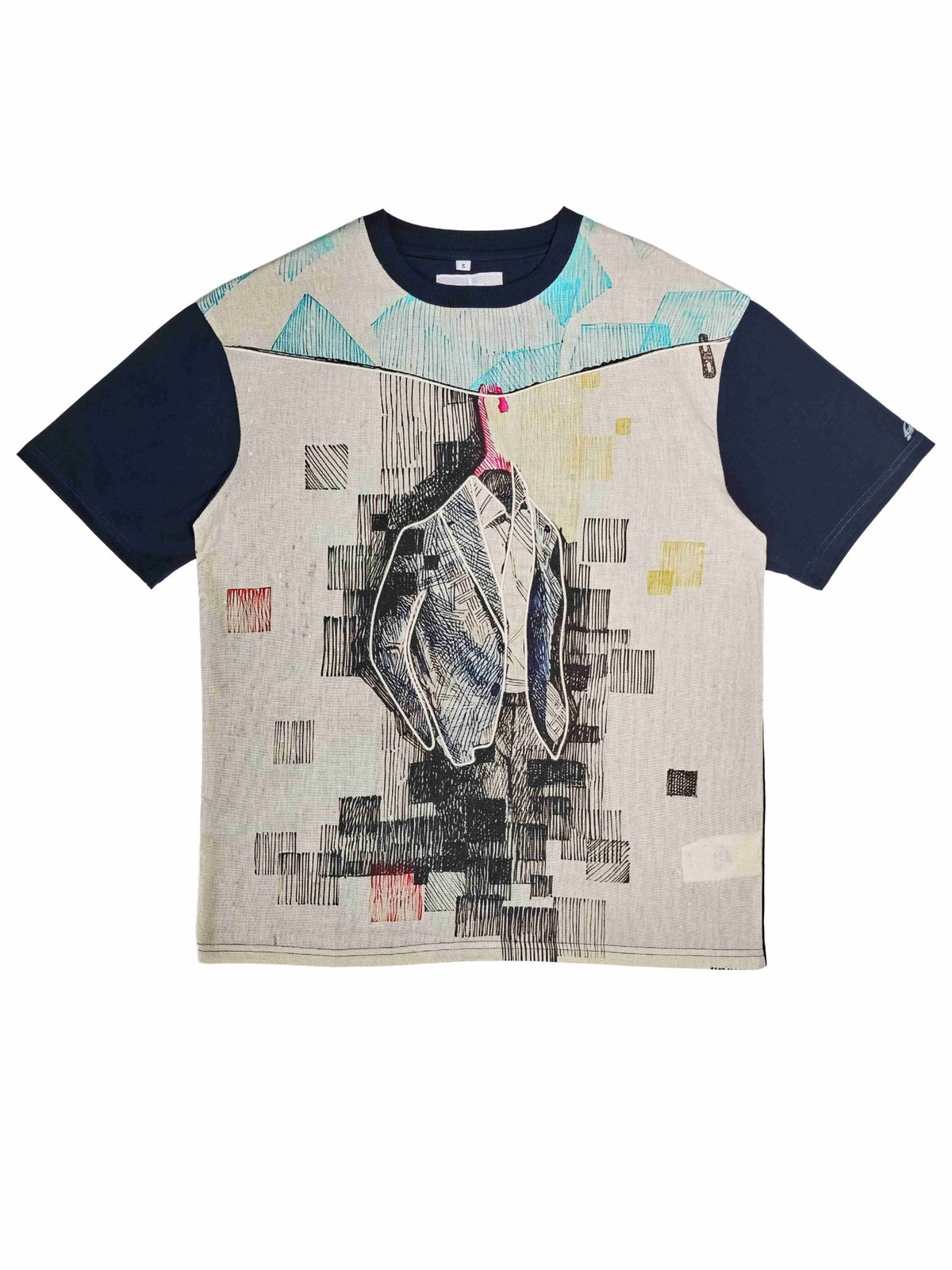 T&3s Graphic T-Shirt – Handcrafted String Embroidery - Hanging Gentlemen